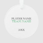 ゴルフチームクラブプレイヤースクールイヤー賞記念 オーナメント (裏面)