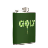 ゴルフティーのロゴのアーガイル柄のな格子縞のお尻のフラスコ フラスク (右)