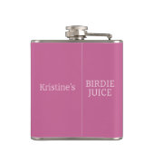 ゴルフティーアーガイルロゴピンクレディースプレイド名 フラスク (裏面)