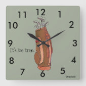 ゴルフティータイムスクエアウォールクロック スクエア壁時計 (正面)