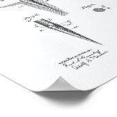 ゴルフティー1899パテントアート – ホワイト紙 ポスター (角)