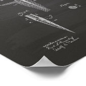 ゴルフティー1899パテントアート – Chalkboard ポスター (角)