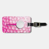 ゴルフティー |ホットピンク ラゲッジタグ (正面横)