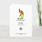 ゴルフテーマのグリーティングカード カード (裏面)