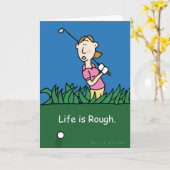 ゴルフテーマのグリーティングカード カード (黄色い花)