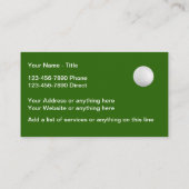 ゴルフテーマのトレーナーのインストラクター 名刺 (裏面)