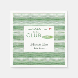 ゴルフテーマのベビーシャワーグリーンNew+to+the+Club スタンダードカクテルナプキン