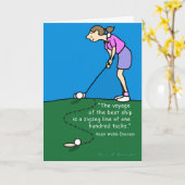 ゴルフテーマの母のデイカード カード (黄色い花)