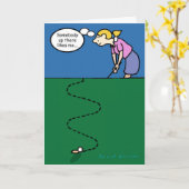 ゴルフテーマの母の日のカード  カード (黄色い花)