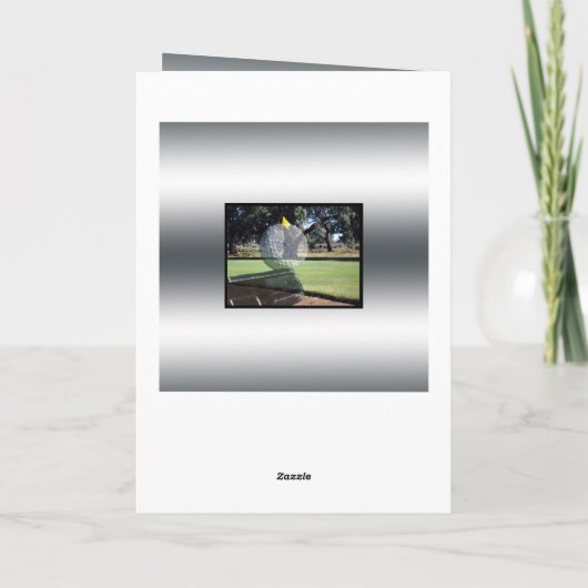 ゴルフテーマの父の誕生日のデザイン、 カード (裏面)