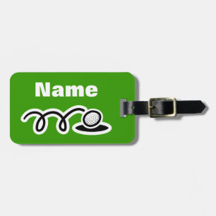 ゴルフテーマの荷物バッグラベルとカスタマイズ可能文字 ラゲッジタグ
