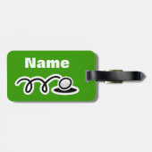 ゴルフテーマの荷物バッグラベルとカスタマイズ可能文字 ラゲッジタグ (裏面横)