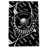 ゴルフテーマの誕生日 ミディアムペーパーバッグ (正面)