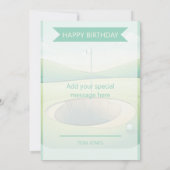 ゴルフテーマカスタム誕生日カード | フラットオプション (裏面)