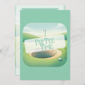 ゴルフテーマカスタム誕生日カード | フラットオプション (正面/裏面)