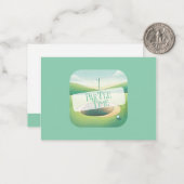 ゴルフテーマグパーソナライズされたリーン ノートカード (正面/裏面インサイチュ)