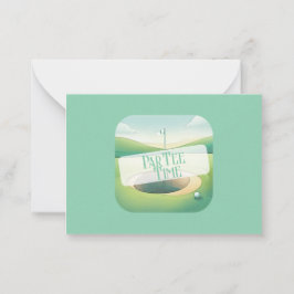 ゴルフテーマグパーソナライズされたリーン ノートカード