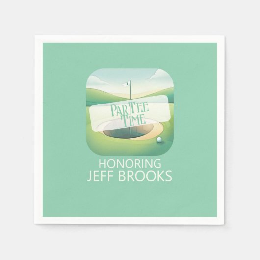 ゴルフテーマグリーンパーティー スタンダードカクテルナプキン (正面)