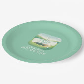 ゴルフテーマグリーンパーティー ペーパープレート (アングル)