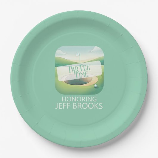 ゴルフテーマグリーンパーティー ペーパープレート (正面)