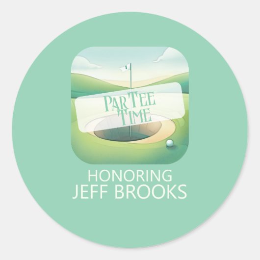 ゴルフテーマグリーンパーティー ラウンドシール (正面)