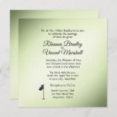 ゴルフテーマグリーン結婚式招待状 招待状 (正面/裏面)