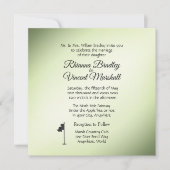 ゴルフテーマグリーン結婚式招待状 招待状 (正面)