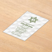 ゴルフテーマゴルフバー(ユダヤ教の)バル・ミツバーアクリル招待状 アクリル招待状 (レイダウン)