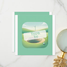 ゴルフテーマサンキューカード | フラットオプション サンキューカード