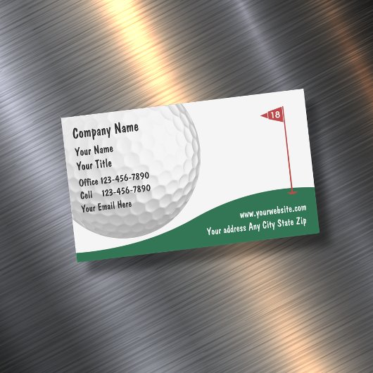 ゴルフテーマシンプル名刺マグネット マグネット名刺