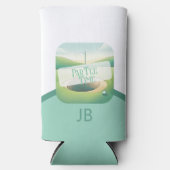 ゴルフテーマパルティーモノグラム スリム缶クーラー (正面)