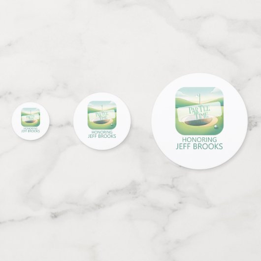 ゴルフテーマパーソナライズされたテーブル紙吹雪 コンフェッティ (正面)