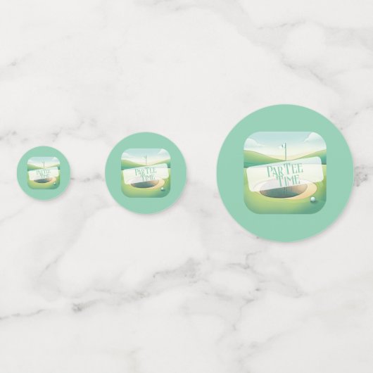 ゴルフテーマパーソナライズされたテーブル紙吹雪 コンフェッティ (裏面)