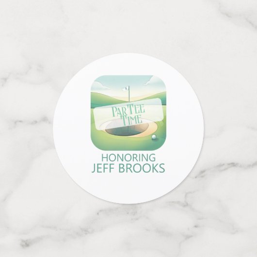 ゴルフテーマパーソナライズされたテーブル紙吹雪 コンフェッティ (スモール正面)