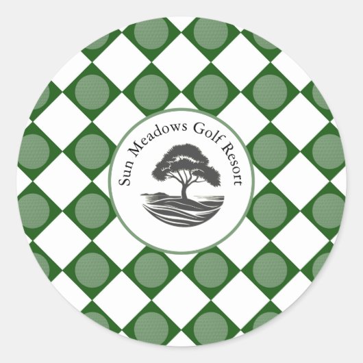 ゴルフテーマパーティー ラウンドシール (正面)