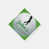 ゴルフテーママンズ誕生日パーソナライズされたナプキン スタンダードカクテルナプキン (角)