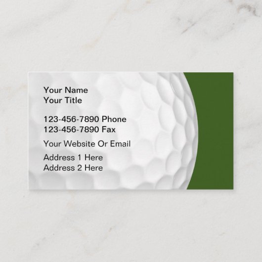 ゴルフテーマモダンの2面 名刺 (裏面)