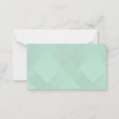 ゴルフテーマモノグラムノートカード | フラットオプション ノートカード (裏面)