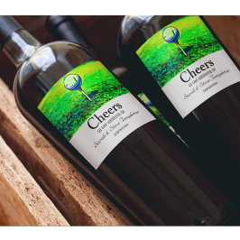 ゴルフテーマ結婚の応援披露宴ワインラベル ワインラベル