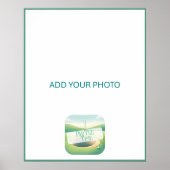 ゴルフテーマ誕生日写真表示 ポスター (正面)