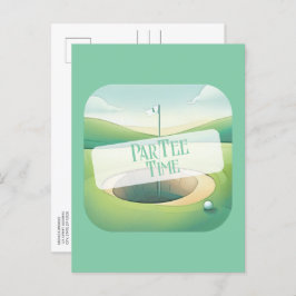 ゴルフテーマ誕生日招待状はがき インビテーションポストカード