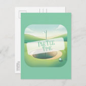 ゴルフテーマ誕生日招待状はがき インビテーションポストカード (正面/裏面)