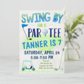 ゴルフテーマ誕生日招待状 招待状 (スタンド正面)
