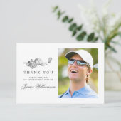 ゴルフテーマ18誕生日写真 サンキューカード (スタンド正面)