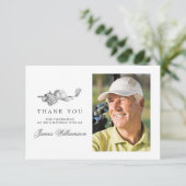 ゴルフテーマ50th誕生日写真 サンキューカード (スタンド正面)