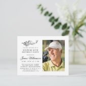 ゴルフテーマ60thサプライズ誕生日パーティーフォト インビテーションポストカード (スタンド正面)