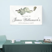 ゴルフテーマ60thバースデーパーティーカスタムへようこそ 横断幕 (トレードショー)