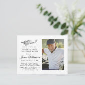 ゴルフテーマ90thサプライズ誕生日パーティーフォト インビテーションポストカード (スタンド正面)