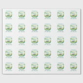 ゴルフテーマ パーソナライズされた ラッピングペーパー (フラット)