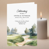 ゴルフテーマ、写真、ライフ葬儀お祝い プログラム